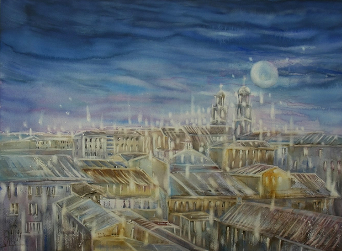 Робко касаясь крыш